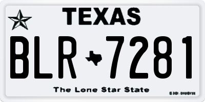 TX license plate BLR7281