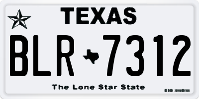 TX license plate BLR7312