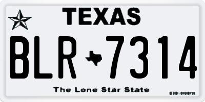 TX license plate BLR7314