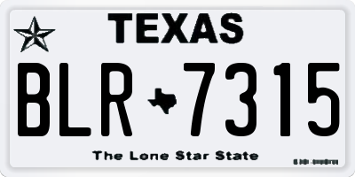 TX license plate BLR7315