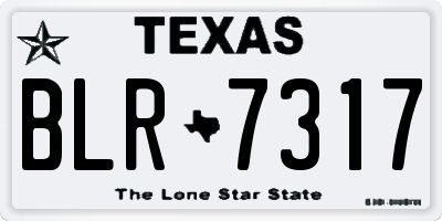 TX license plate BLR7317