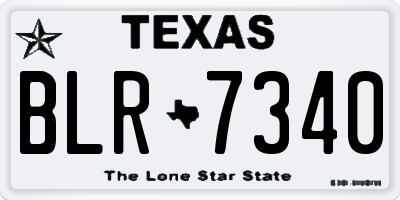 TX license plate BLR7340