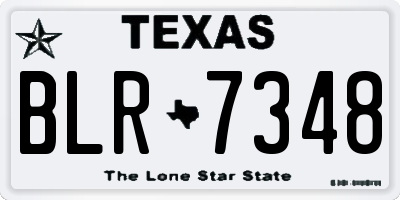 TX license plate BLR7348