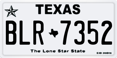 TX license plate BLR7352