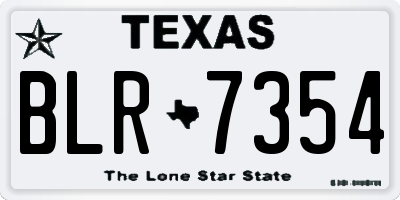 TX license plate BLR7354