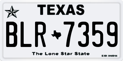TX license plate BLR7359