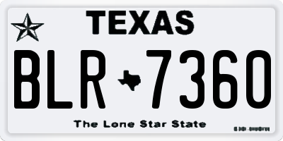 TX license plate BLR7360