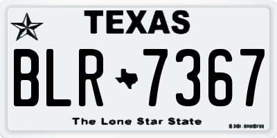 TX license plate BLR7367