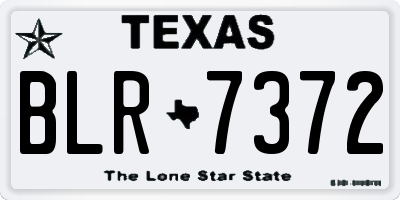 TX license plate BLR7372