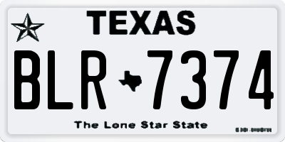 TX license plate BLR7374