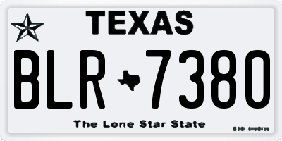 TX license plate BLR7380