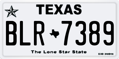 TX license plate BLR7389