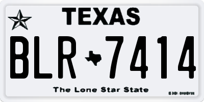 TX license plate BLR7414