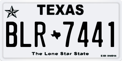 TX license plate BLR7441