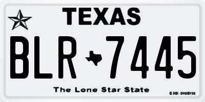 TX license plate BLR7445