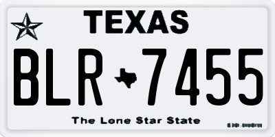 TX license plate BLR7455