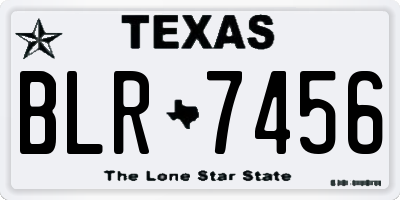 TX license plate BLR7456