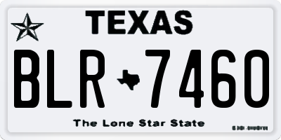 TX license plate BLR7460