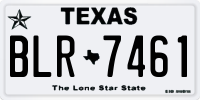 TX license plate BLR7461