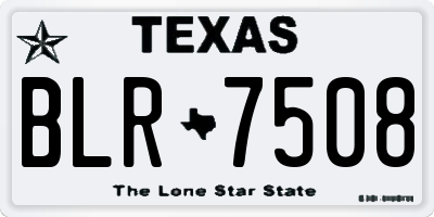 TX license plate BLR7508