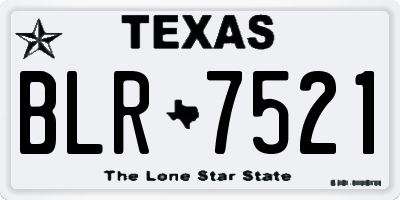 TX license plate BLR7521