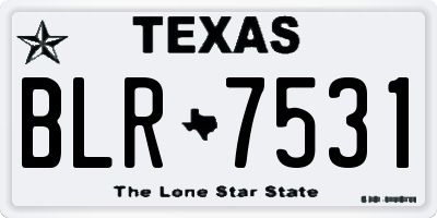 TX license plate BLR7531