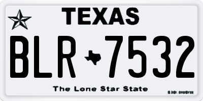 TX license plate BLR7532