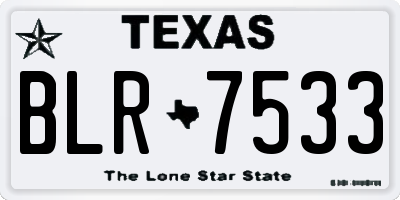 TX license plate BLR7533