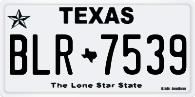 TX license plate BLR7539
