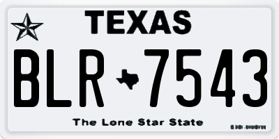 TX license plate BLR7543