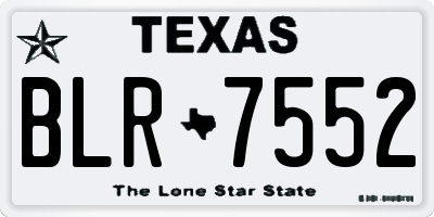 TX license plate BLR7552