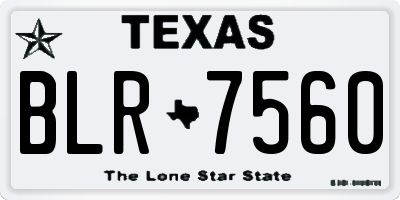 TX license plate BLR7560