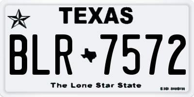 TX license plate BLR7572