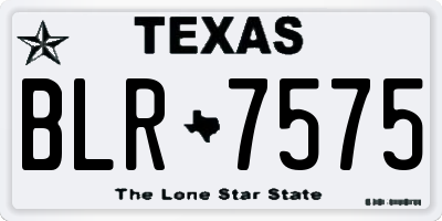 TX license plate BLR7575
