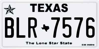 TX license plate BLR7576
