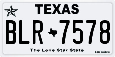 TX license plate BLR7578