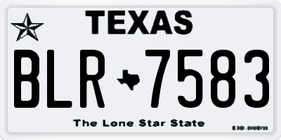 TX license plate BLR7583