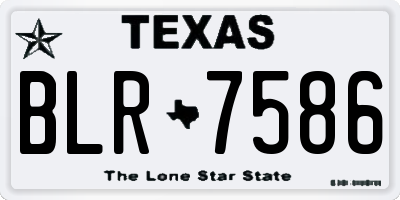 TX license plate BLR7586