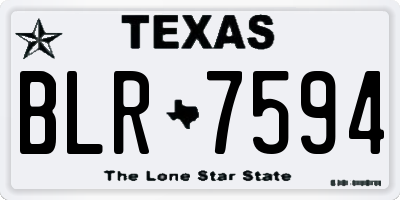 TX license plate BLR7594