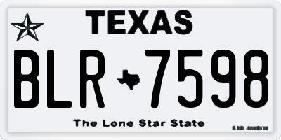 TX license plate BLR7598