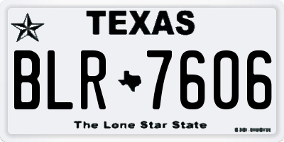 TX license plate BLR7606