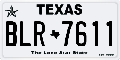 TX license plate BLR7611