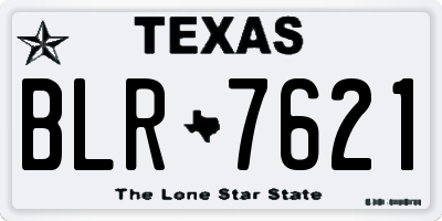 TX license plate BLR7621