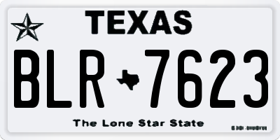 TX license plate BLR7623