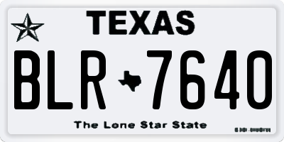 TX license plate BLR7640