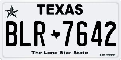 TX license plate BLR7642