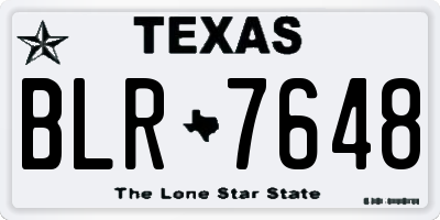 TX license plate BLR7648