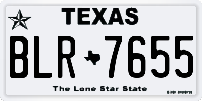 TX license plate BLR7655