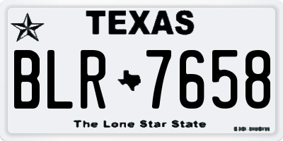 TX license plate BLR7658