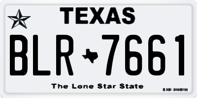 TX license plate BLR7661